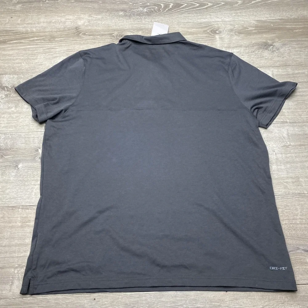 Jordan Dri-FIT Polo Shirt Mens 2XL Gray Jordan Invitational Charlotte Basketball - Picture 7 of 13